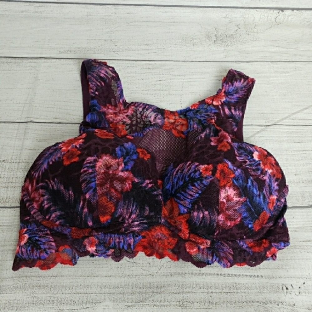 Victoria's Secret PINK Multicolor Floral Lace‎ Bralette Small